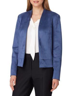 Tahari Arthur S. Levine Open-front Faux Suede Jacket