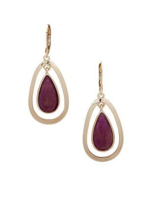 Anne Klein Orbital Mother Of Pearl Dangle Earrings