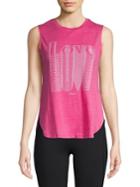 Betsey Johnson Overlapping Love Muscle Sleeve Tank Top