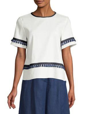 Marella Tassel Short-sleeve Top