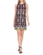 Tahari Arthur S. Levine Plus Floral Embroidered Sheath Dress