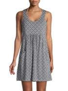 J Valdi Mini Medallion Deep Pocket Cover-up Dress
