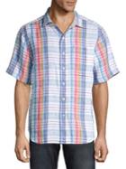 Tommy Bahama Plaid Short-sleeve Button-down Shirt