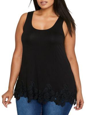 Addition Elle Michel Studio Plus Scalloped Lace A-line Camisole