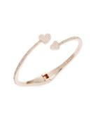 Kate Spade New York Yours Truly Heart Crystal Pave Open Hinge Cuff Bracelet