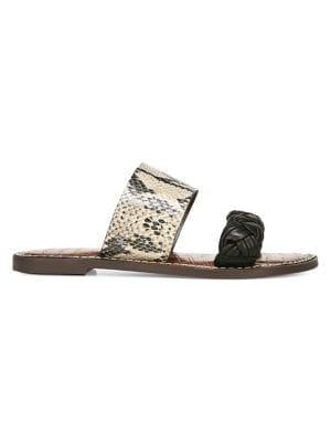 Sam Edelman Summer In The City Gage Two-strap Leather Slides
