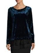 Karen Kane Tiered Velvet Top