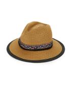 Steve Madden Contrast-trimmed Panama Hat