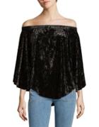 Karen Kane Crushed Velvet Off-the-shoulder Top