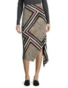 Donna Karan Asymmetric Midi Skirt