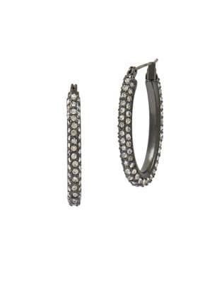 Lucky Brand Modern Opulence Gunmetal-tone Hoop Earrings