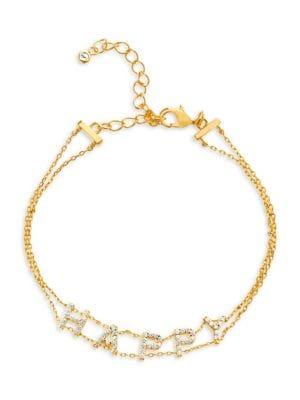 Lord & Taylor Crystal Happy Double-strand Bracelet