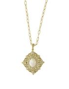 Effy Aurora 0.24 Tcw Diamonds, Opal And 14k Yellow Gold Pendant Necklace