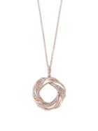 Effy Pave Rose Diamond And 14k Rose Gold Swirl Pendant Necklace