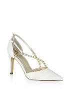Adrianna Papell Aurora Satin Pearl-embellished Pumps
