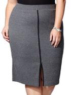 Mblm By Tess Holliday Ribbed Pencil Skirt