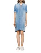 Calvin Klein Jeans Lace-up Faded Shirtdress