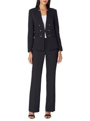 Tahari Arthur S. Levine Military Style Jacket And Pants Suit