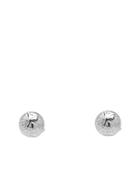 Lord & Taylor 14k White Gold Textured Ball Earrings