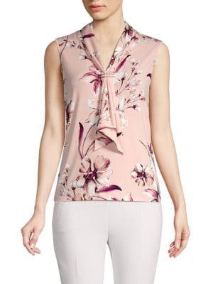 Karl Lagerfeld Paris Floral Beaded Sailorneck Blouse