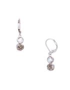 Lord & Taylor Sterling Silver Circle Flower Earrings