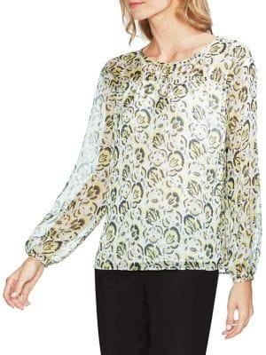 Vince Camuto Daybreak Floral Yoke Blouse
