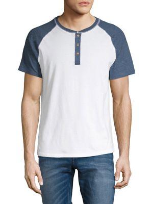 Black Brown Short-sleeve Henley Shirt