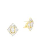 Lord & Taylor Crystal Clip Earrings
