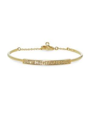 Vince Camuto Goldtone & Crystal Cuff With Toggle
