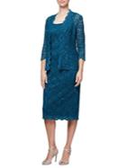 Alex Evenings Plus Lace Jacket And Dress Set