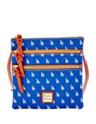 Dooney & Bourke Sports Dodgers Triple Zip Crossbody Bag