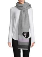 Lord & Taylor Sequin Heart Graphic Wrap