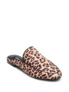 Design Lab Viola Animal-print Microfiber Mules