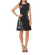 Laundry By Shelli Segal Embroidered A-line Dress