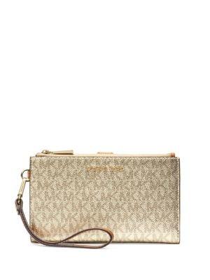Michael Michael Kors Monogram Double-zip Wristlet