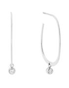 Michael Kors Brilliance Cubic Zirconia Studded Hoop Earrings- 1in
