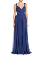 Vera Wang Pleated Empire Gown