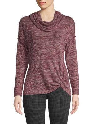Democracy Heathered Cowlneck Top