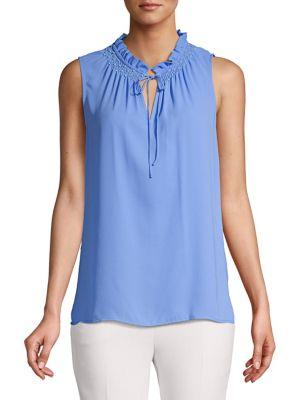 Karl Lagerfeld Paris Embellished Ruffled Top