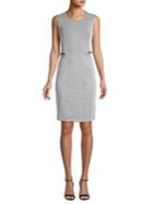 Calvin Klein Jacquard Zipper Sheath Dress