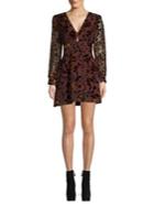 Astr The Label Vivian Floral Velvet Burnout Dress