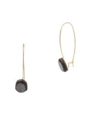 Robert Lee Morris Soho Gray Mood Goldtone Drop Earrings