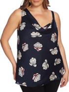 1.state Plus Floating Blossoms-print Cami Top