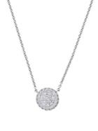 Effy Diamond And 14k White Gold Medallion Pendant Necklace