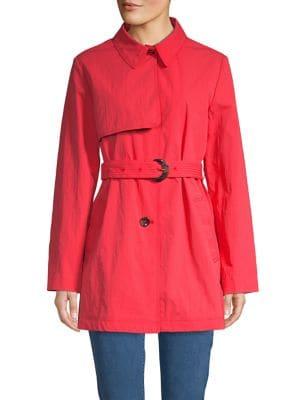 Donna Karan Buckle Belt Trench