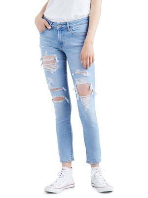 Levi's 711 Distressed Skinny Jeans