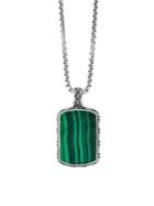 Effy Malachite And Sterling Silver Pendant Necklace