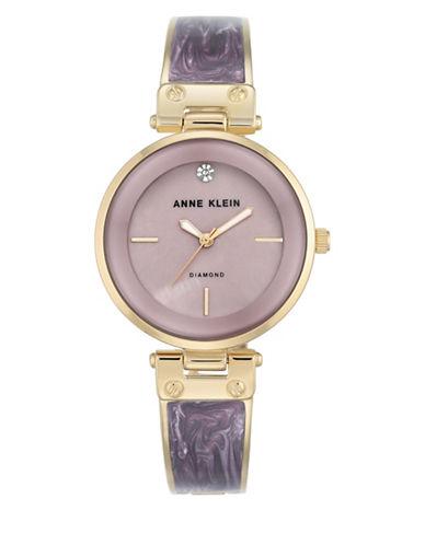 Anne Klein Diamond & Mother-of-pearl Analog Watch