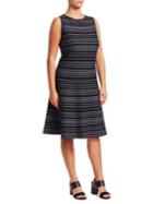 Nic+zoe Plus This Or That Striped Fit-&-flare Dress