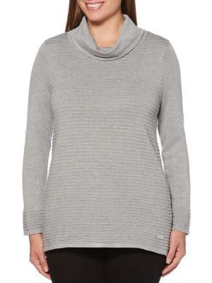 Rafaella Petite Classic Logo Cowlneck Sweater